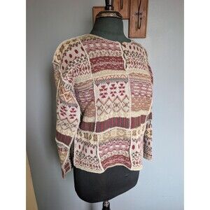 Vintage Patchwork Wool Blend Sweater